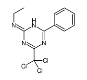 N-ethyl-4-phenyl-6-(trichloromethyl)-1,3,5-triazin-2-amine结构式