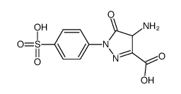 4-amino-5-oxo-1-(p-sulphophenyl)-2-pyrazoline-3-carboxylic acid structure
