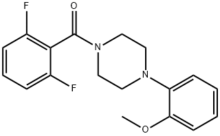 2,6-difluorophenyl 4-(2-methoxyphenyl)piperazinyl ketone结构式