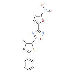5-(4-METHYL-2-PHENYLTHIAZOL-5-YL)-3-(5-NITROFURAN-2-YL)[1,2,4]OXADIAZOLE结构式