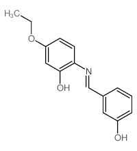 Phenol,5-ethoxy-2-[[(3-hydroxyphenyl)methylene]amino]- Structure