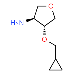 3-Furanamine,4-(cyclopropylmethoxy)tetrahydro-,(3R,4S)-rel-(9CI)结构式