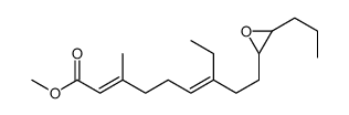 methyl (2E,6E)-7-ethyl-3-methyl-9-(3-propyloxiran-2-yl)nona-2,6-dienoate Structure