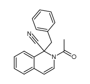 2-acetyl-1-benzyl-1,2-dihydroisoquinoline-1-carbonitrile结构式