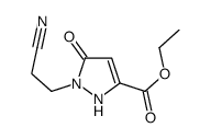 ethyl 2-(2-cyanoethyl)-3-oxo-1H-pyrazole-5-carboxylate Structure
