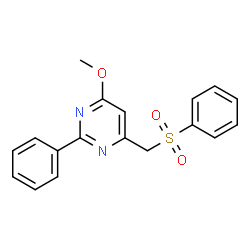 (6-METHOXY-2-PHENYL-4-PYRIMIDINYL)METHYL PHENYL SULFONE结构式