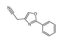 (2-苯基-1,3-噁唑-4-基)乙腈结构式