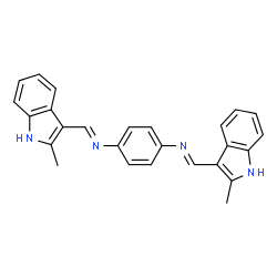 N,N'-bis[(2-methyl-1H-indol-3-yl)methylene]-1,4-benzenediamine Structure