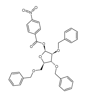 2,3,5-Tri-O-benzyl-1-O-(p-nitrobenzoyl)-β-D-arabinofuranose Structure