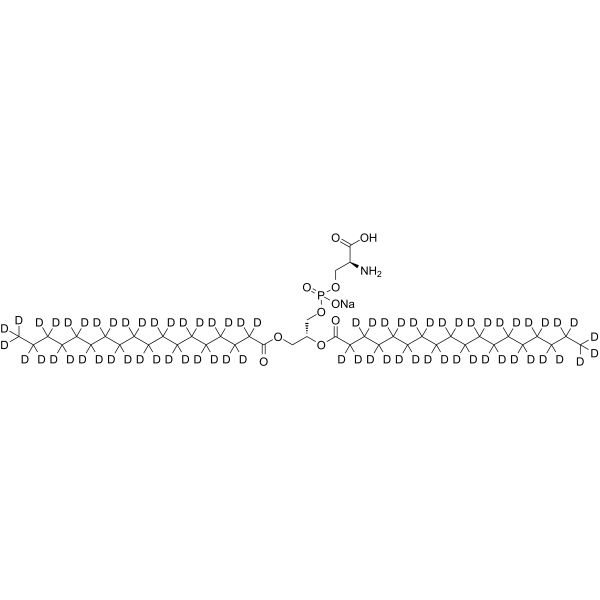 (S)-2-amino-2-carboxyethyl ((R)-2,3-bis(stearoyloxy)propyl) phosphate-d70 sodium Structure