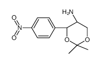 (4S,5S)-2,2-dimethyl-4-(4-nitrophenyl)-1,3-dioxan-5-amine结构式