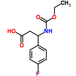 3-ETHOXYCARBONYLAMINO-3-(4-FLUORO-PHENYL)-PROPIONIC ACID结构式