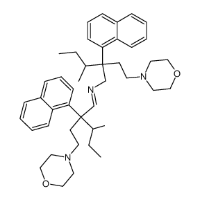 4-[4-Methyl-3-[N-[3-methyl-2-(2-morpholinoethyl)-2-(1-naphtyl)pentyl]formimidoyl]-3-(1-naphtyl)hexyl]morpholine结构式