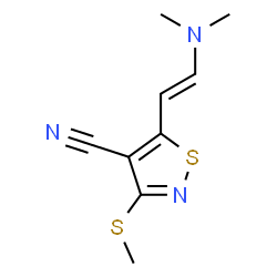 5-[2-(DIMETHYLAMINO)VINYL]-3-(METHYLSULFANYL)-4-ISOTHIAZOLECARBONITRILE Structure