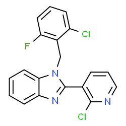 1-(2-CHLORO-6-FLUOROBENZYL)-2-(2-CHLORO-3-PYRIDINYL)-1H-1,3-BENZIMIDAZOLE Structure