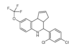 4-(2,4-dichlorophenyl)-8-(trifluoromethoxy)-3a,4,5,9b-tetrahydro-3H-cyclopenta[c]quinoline Structure