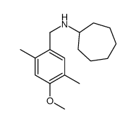 N-(4-methoxy-2,5-dimethylbenzyl)cycloheptanamine structure