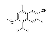 6-methoxy-3,8-dimethyl-5-propan-2-ylnaphthalen-2-ol结构式