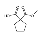 cyclopentane-1,1-dicarboxylic acid monomethyl ester结构式