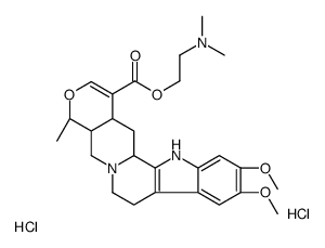 2-(dimethylamino)ethyl (3β,19α,20α)-16,17-didehydro-10,11-dimethoxy-19-methyloxayohimban-16-carboxylate dihydrochloride结构式