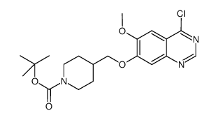 tert-butyl 4-{[(4-chloro-6-methoxyquinazolin-7-yl)oxy]methyl}piperidine-1-carboxylate结构式