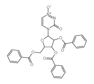 1,2,4-Triazin-3(4H)-one,4-(2,3,5-tri-O-benzoyl-b-D-ribofuranosyl)-, 1-oxide结构式
