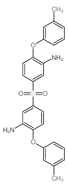 Benzenamine,3,3'-sulfonylbis[6-(3-methylphenoxy)- Structure