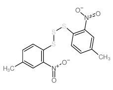 4-methyl-1-(4-methyl-2-nitro-phenyl)sulfanyldisulfanyl-2-nitro-benzene结构式