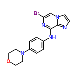 6-Bromo-N-[4-(4-morpholinyl)phenyl]imidazo[1,2-a]pyrazin-8-amine结构式