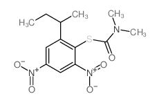 Carbamic acid,dimethylthio-, S-(2-sec-butyl-4,6-dinitrophenyl) ester (7CI,8CI) structure