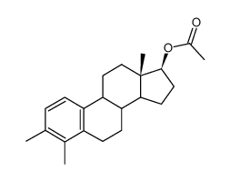 17β-acetoxy-3,4-dimethyloestra-1,3,5(10)-triene Structure