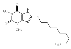1,3-dimethyl-8-nonylsulfanyl-2-sulfanylidene-7H-purin-6-one Structure