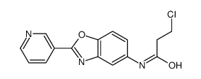 3-chloro-N-(2-pyridin-3-yl-1,3-benzoxazol-5-yl)propanamide Structure