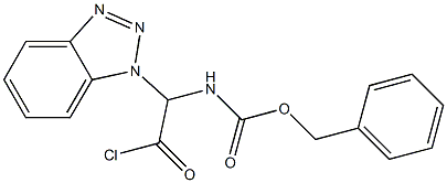 benzyl1-(1H-benzo[d][1,2,3]triazol-1-yl)-2-chloro-2-oxoethylcarbamate结构式