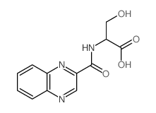 3-hydroxy-2-(quinoxaline-2-carbonylamino)propanoic acid structure