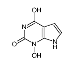 1-hydroxy-7H-pyrrolo[2,3-d]pyrimidine-2,4-dione Structure