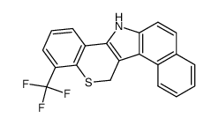 4-trifluoromethyl-6,13-dihydro-benzo[e]thiochromeno[4,3-b]indole Structure