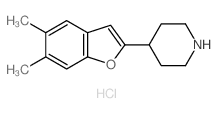Piperidine,4-(5,6-dimethyl-2-benzofuranyl)-, hydrochloride (1:1) Structure