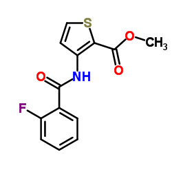 Methyl 3-[(2-fluorobenzoyl)amino]-2-thiophenecarboxylate Structure