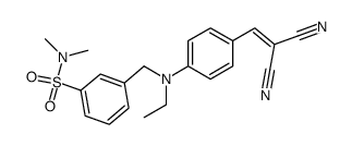 3-({[4-(2,2-Dicyano-vinyl)-phenyl]-ethyl-amino}-methyl)-N,N-dimethyl-benzenesulfonamide结构式
