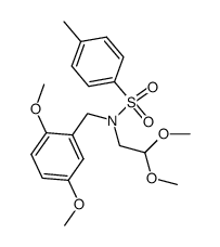 N-(2,5-dimethoxybenzyl)-N-(2,2-dimethoxyethyl)-4-methylbenzenesulfonamide结构式