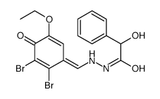 N'-[(Z)-(2,3-dibromo-5-ethoxy-4-oxocyclohexa-2,5-dien-1-ylidene)methyl]-2-hydroxy-2-phenylacetohydrazide Structure