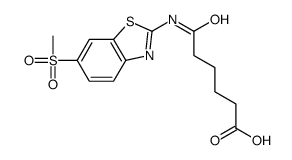 6-[(6-methylsulfonyl-1,3-benzothiazol-2-yl)amino]-6-oxohexanoic acid Structure