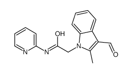 1H-Indole-1-acetamide,3-formyl-2-methyl-N-2-pyridinyl-(9CI) Structure