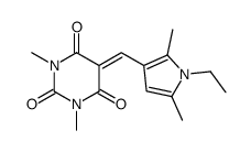 2,4,6(1H,3H,5H)-Pyrimidinetrione,5-[(1-ethyl-2,5-dimethyl-1H-pyrrol-3-yl)methylene]-1,3-dimethyl-(9CI) structure