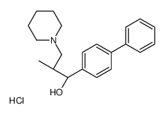 threo-alpha-(4-Biphenylyl)-beta-methyl-1-piperidinepropanol hydrochloride Structure