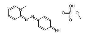 4-[(1-methylpyridin-1-ium-2-yl)diazenyl]aniline,methyl sulfate Structure