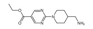 ethyl 2-(4-(aminomethyl)piperidin-1-yl)pyrimidine-5-carboxylate结构式