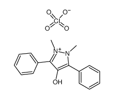 4-Hydroxy-1,2-dimethyl-3,5-diphenylpyrazolium perchlorate Structure