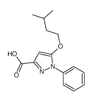 5-(3-methylbutoxy)-1-phenylpyrazole-3-carboxylic acid Structure